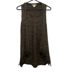 Self Esteem Women's Green‎ Hooded Cardigan Size M